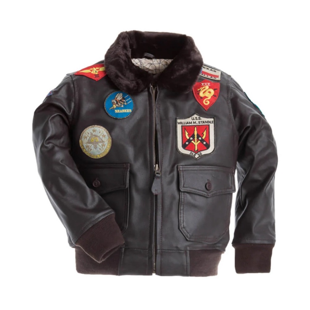 KIDS TOP GUN G-1 Leather Jacket COCKPIT USA-SZ 4T AUTHENTIC PILOT MAVERICK COAT